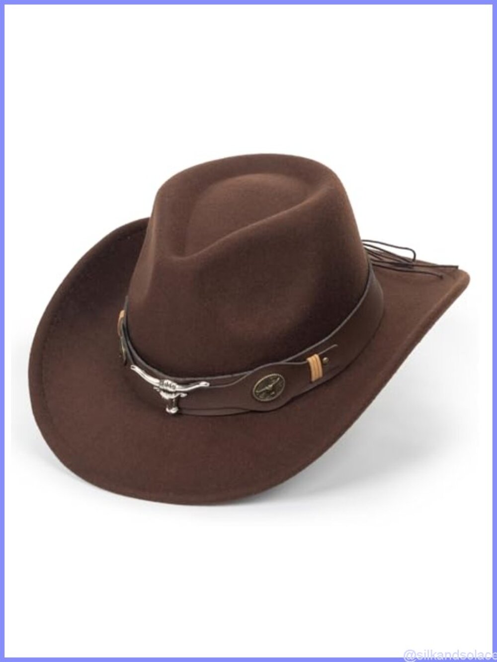Felt Fedora Western Cowboy Hat Wide Brim Adjustable Outdoor